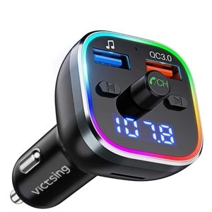 [2-pack] VictSing 5.0 Bluetooth FM Transmitter for Car, 2 FM transmitters